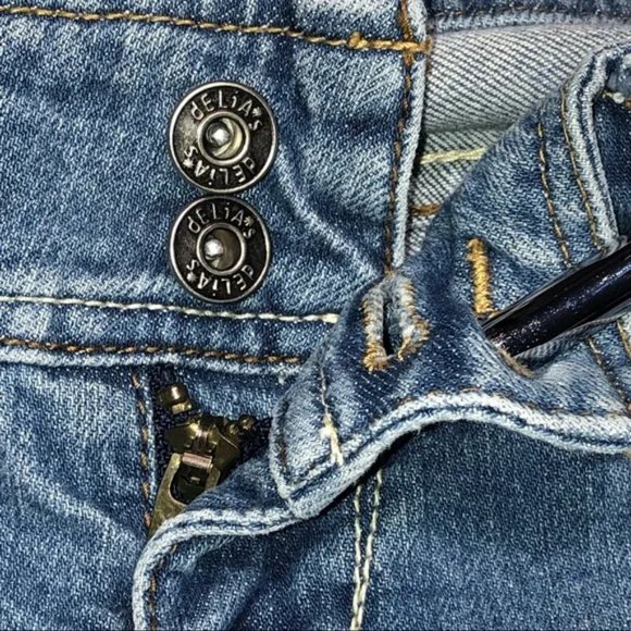 dELiA's Riley Medium Wash Denim Bootcut Low Rise Jeans - Picture 8 of 12